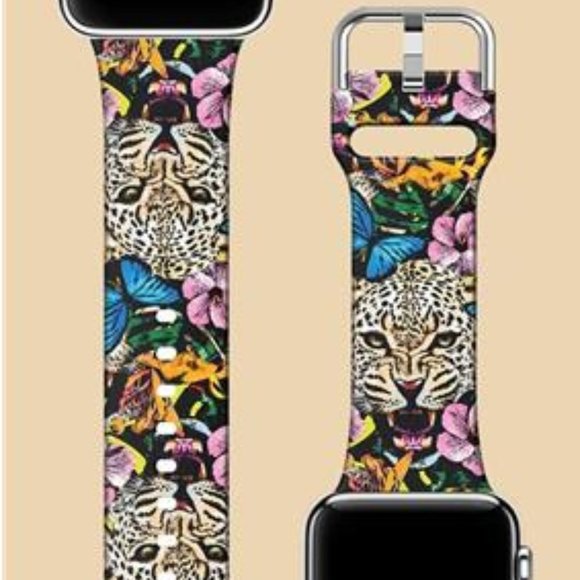 NEW Floral Leopard Apple Watch Band - Picture 3 of 3